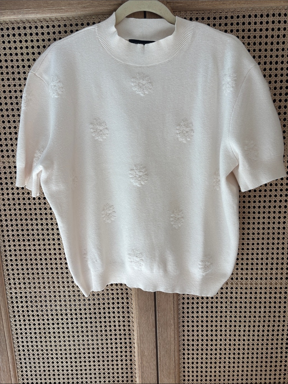 Ann Taylor Daisy Appliqué Sweater Tee